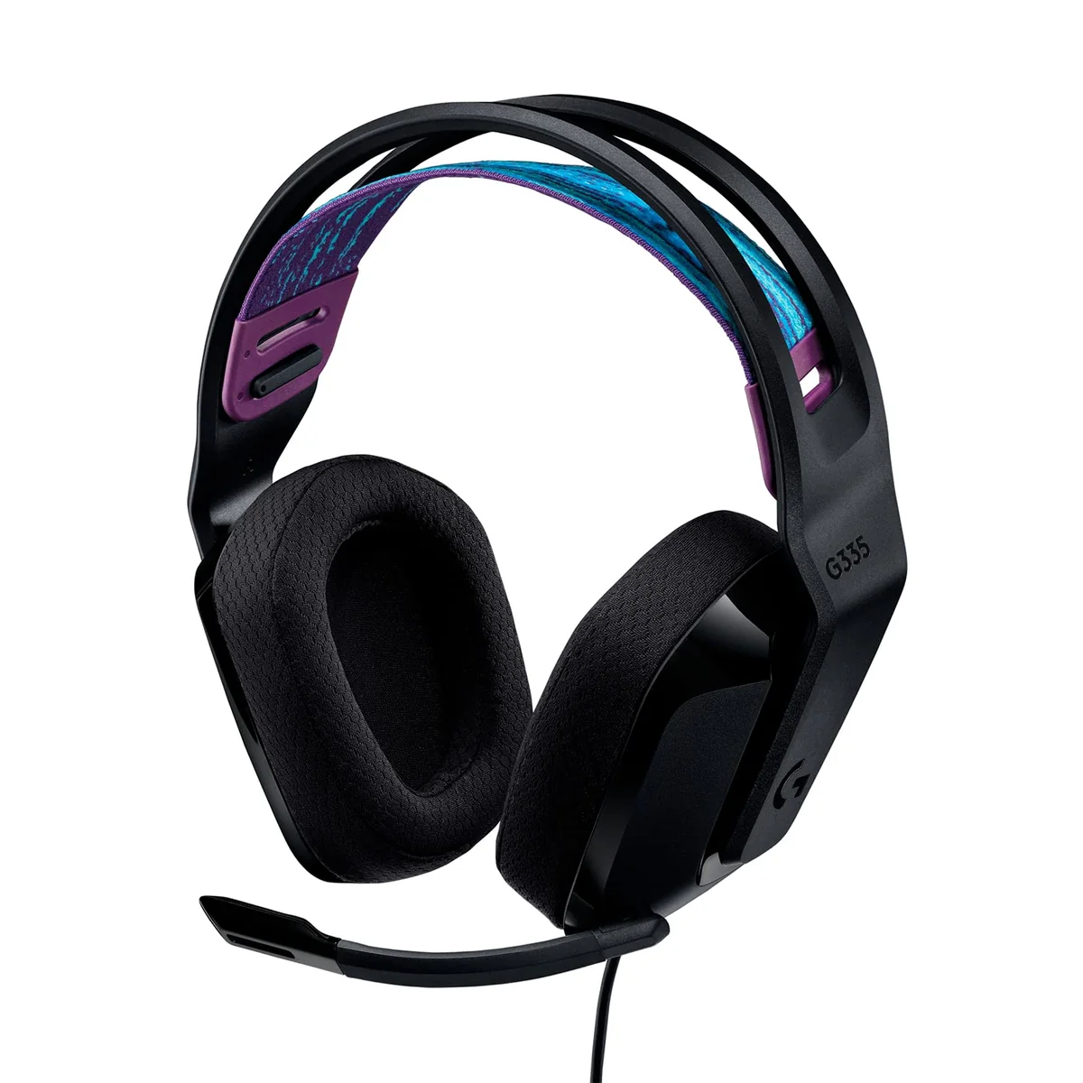 LOGITECH 🔝 Headset Gamer Logitech G335 com Almofadas com Espuma de Memória, Design Leve e Conexão 3,5mm para PC, PlayStation, Xbox, Nintendo Switch e Mobile - Pr...
