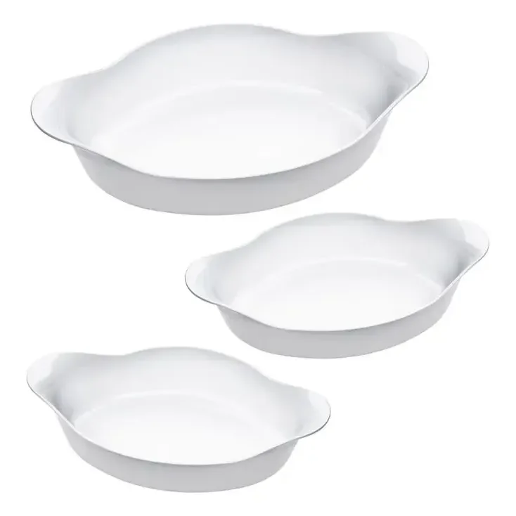 Marinex Conjunto De Assadeiras Oval Opaline 3 Peças