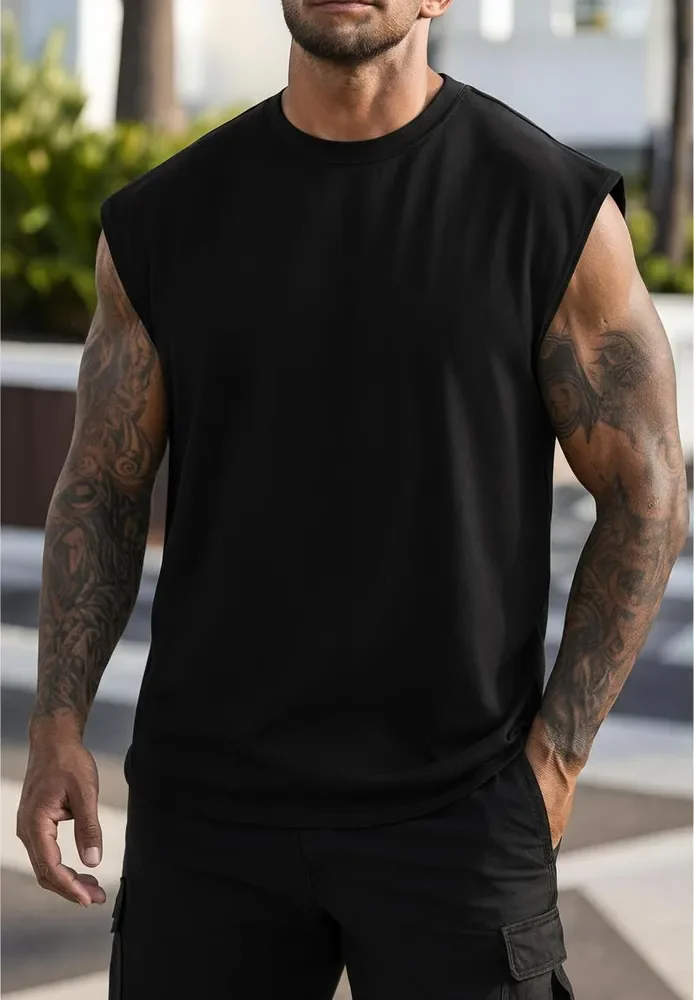 Regata Oversized Masculino Tamanho Grande Básica Lisa