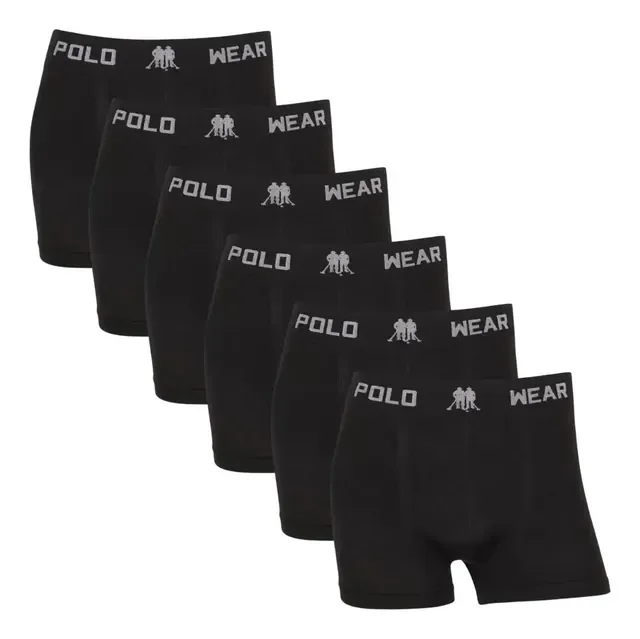 Kit 6 Cuecas Boxer Polo Wear