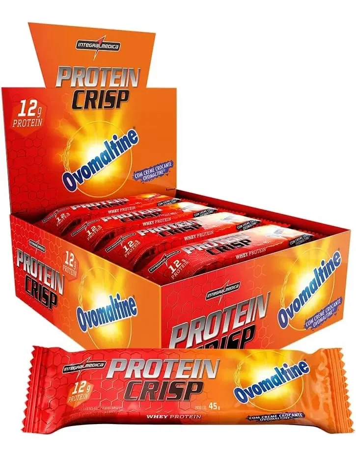 ✨Protein Crisp Bar Ovomaltine 12 Unidades 45g Integralmedica Ovomaltine✨️
