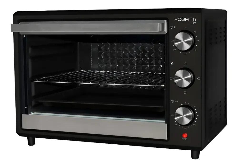 Forno Elétrico Fogatti De Bancada 50 Litros 110v I50 Preto