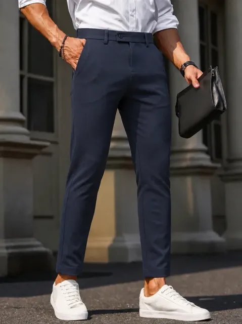 Calça Social Alfaiataria Masculina Malha Elastano Stretch (38 ao 50)