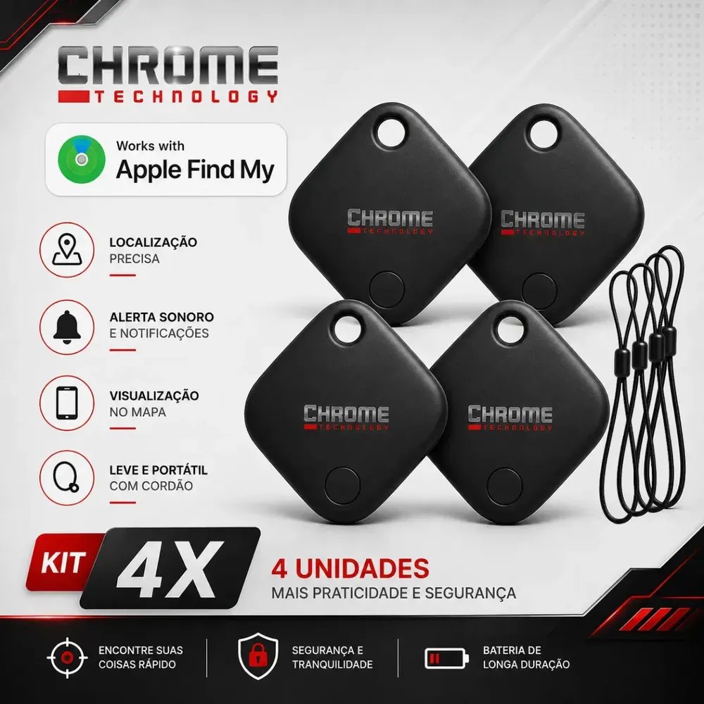 Chaveiro Localizador Smart Tag Kit 4 Rastreador Ios