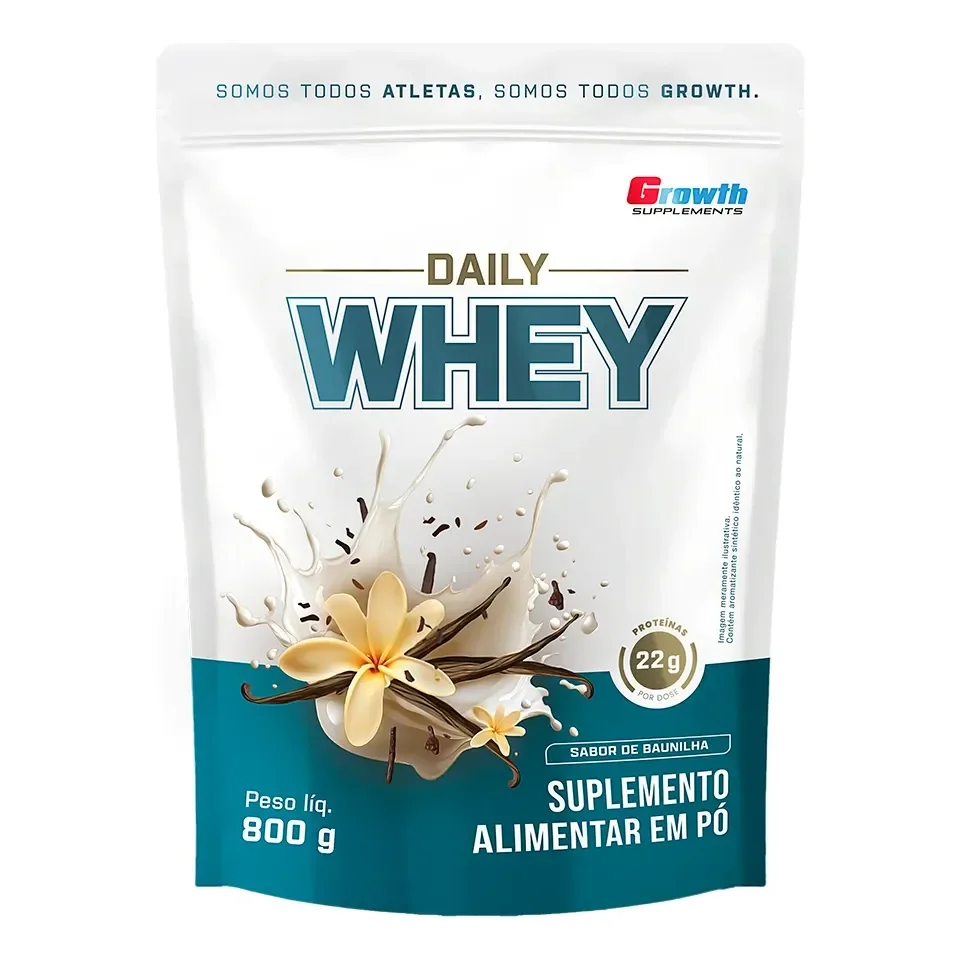 Daily Whey Protein 800g Growth Supplements Baunilha
