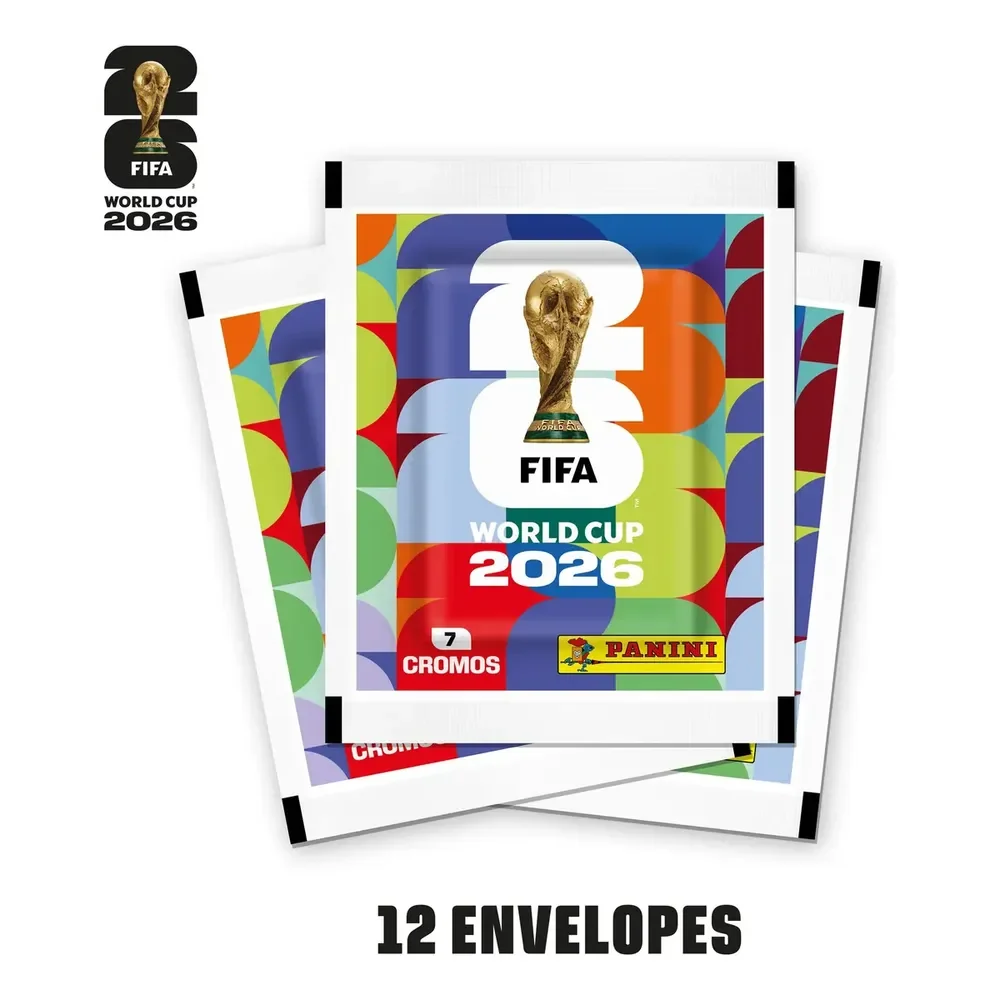 Kit com 84 Figurinhas (12 Envelopes) Copa do Mundo 2026
