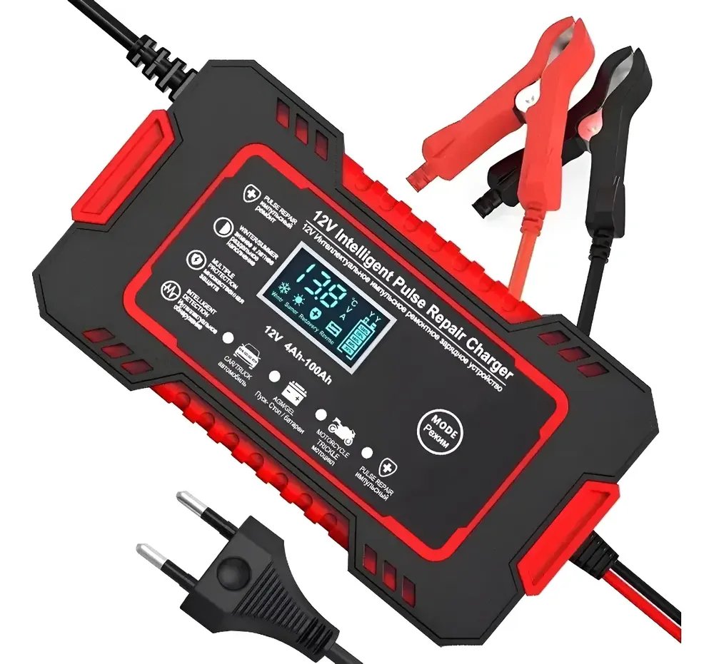 Carregador de Bateria Automotiva Portátil 12V 6A