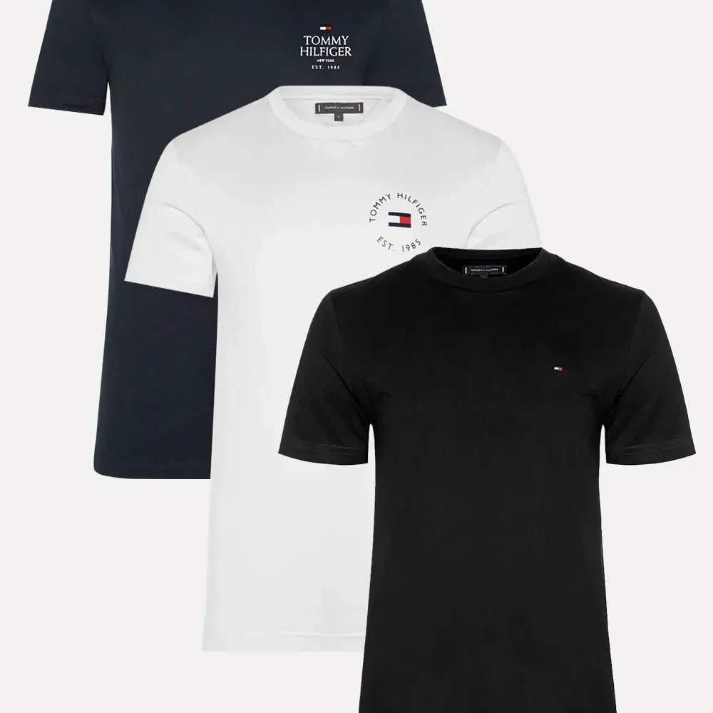 Kit 3 Camisetas Tommy Hilfiger Essential