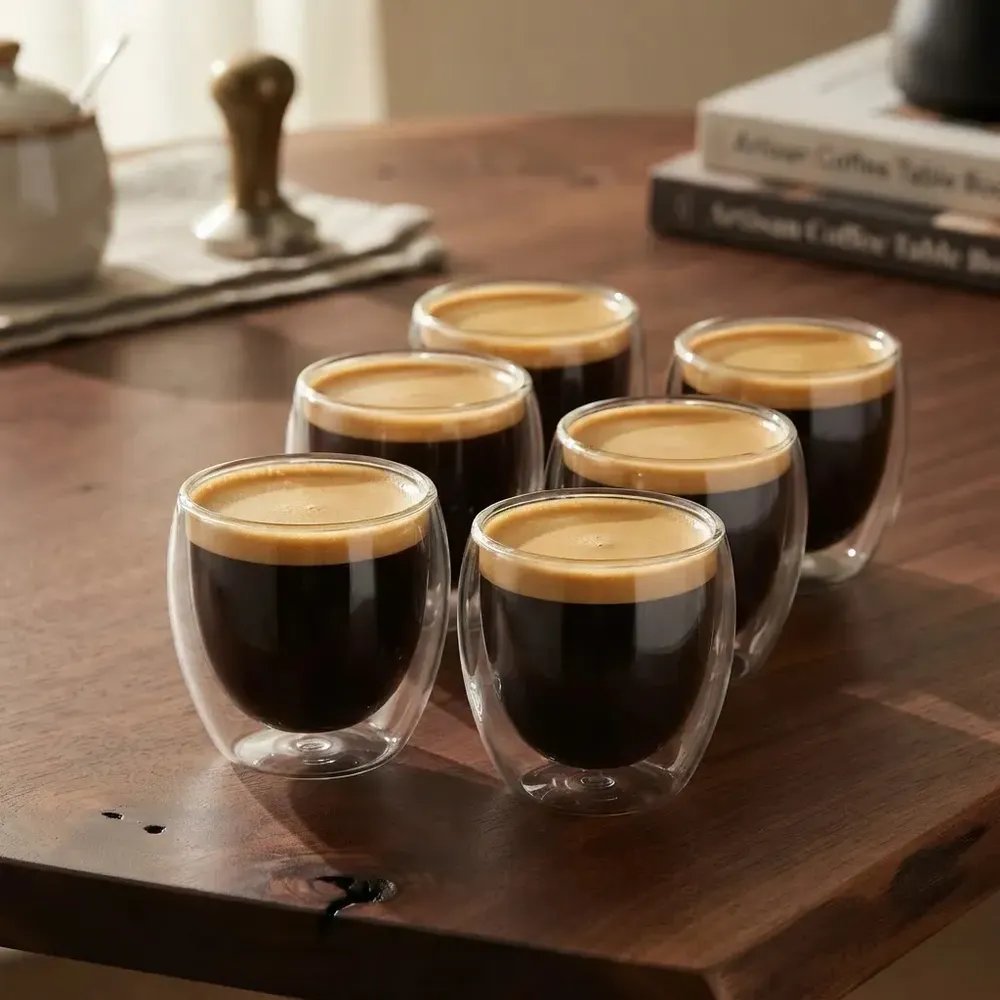 Copos De Vidro Borosilicato Duplo Nespresso 6 Unidades Cor Transparente