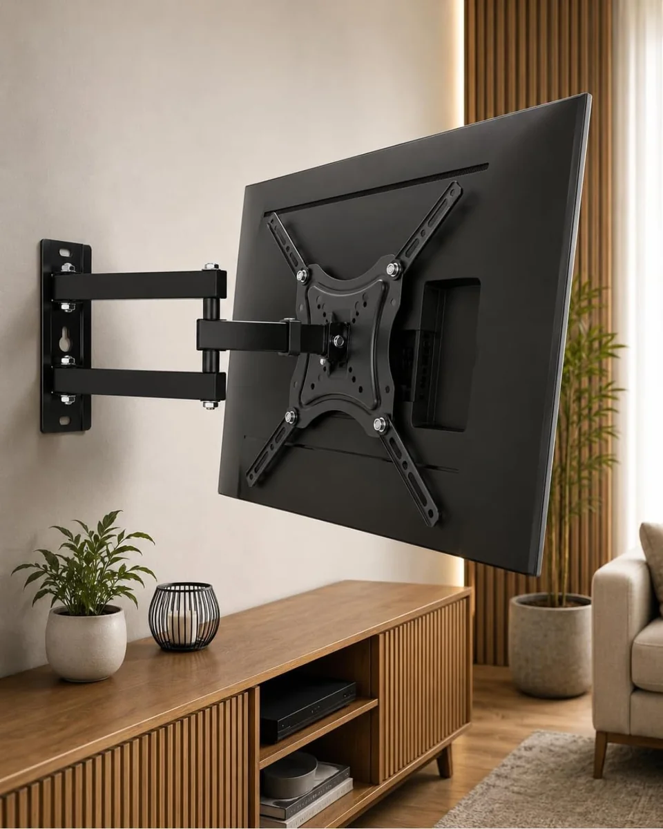 Suporte Articulado de Parede para TV 32 a 58 Polegadas, Universal, Ajustável, Padrão VESA, Suporta até 30 kg, Giro e Avanço