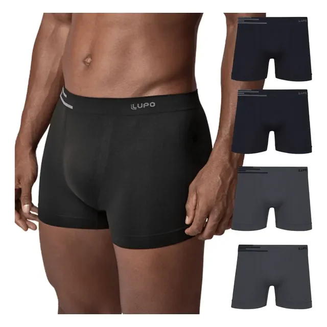 Kit 4 Cuecas Lupo Boxer Poliamida Box Sem Costura
