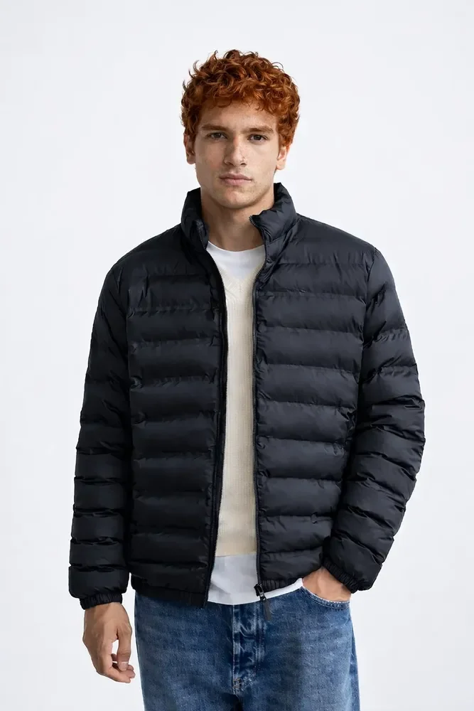 Jaqueta Puffer de Frio Blusa Impermeável Inverno Intenso Preto