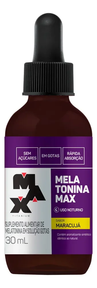 Melatonina 30ml Max Titanium Sabor Maracujá