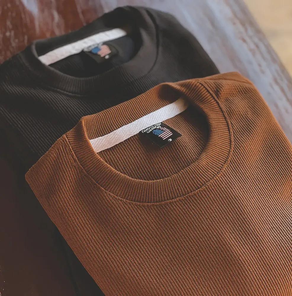 Kit 2 Camisetas Oversized Masculina Texturizado Premium - Preto e Marrom (P ao GG)