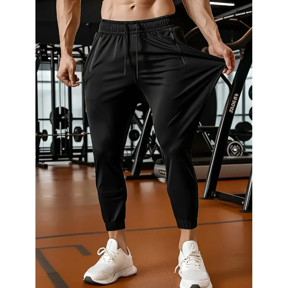Calça Masculina Tactel Jogger Esportiva Academia Slim Treino Preto M 40/42