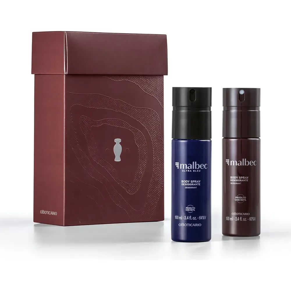 Kit com 2 Body Spray Boticário Malbec