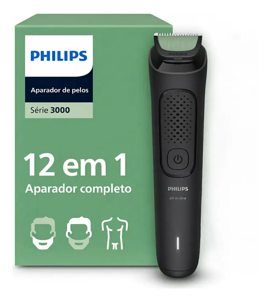 🛒 Aparador de Pelos Philips All-in-One 12 em 1 Série 3000