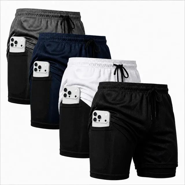 Kit com 4 Bermudas 2 Em 1