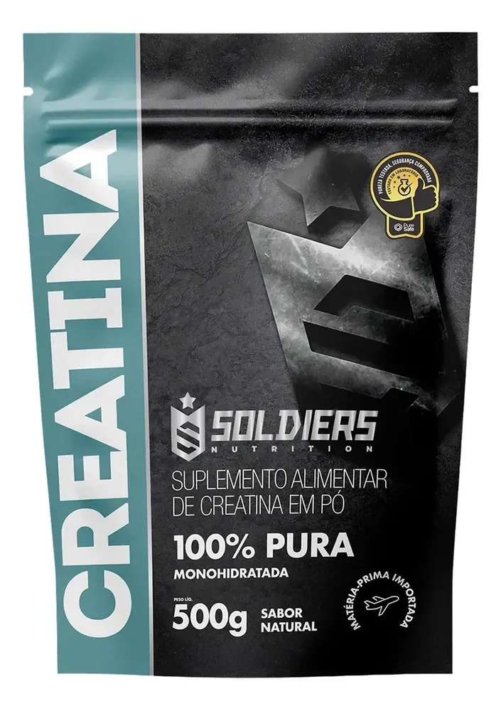 Creatina 500g Suplemento Monohidratada em pó 100% Pura - Soldiers Nutrition