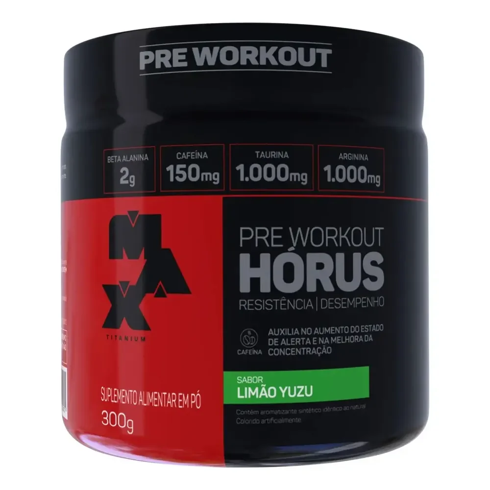 ✨Suplemento Em Pó Max Titanium Horus Sabor Limão Yuzu Em Pote De 300g✨️
