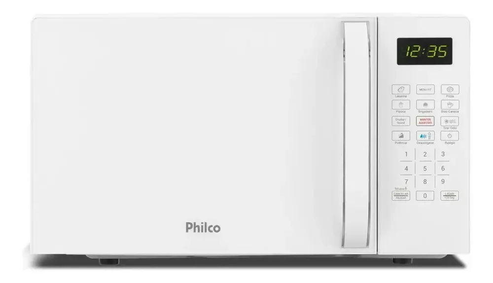 ✨Micro-ondas Philco 20L Branco Pintura Limpa Fácil PMO23B✨️