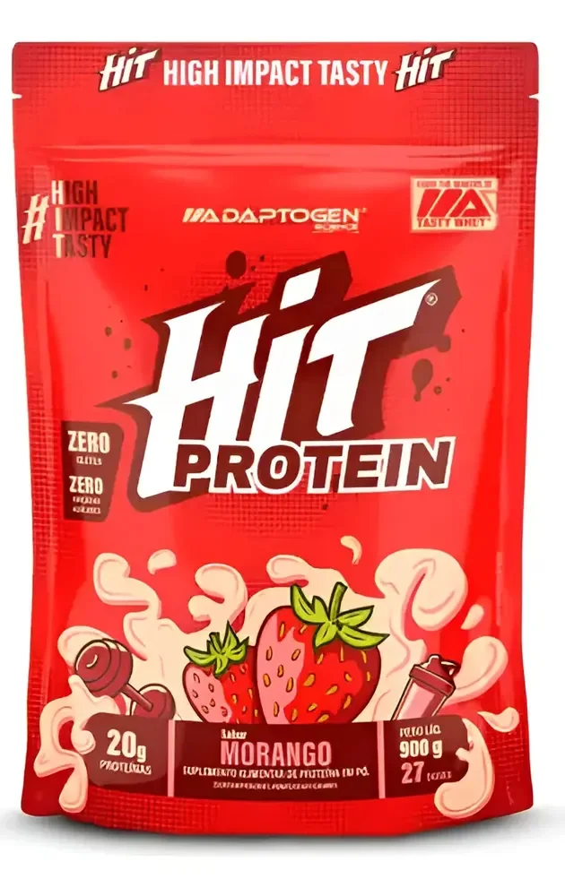 ✨Hit Protein Whey 900g - Adaptogen Science Sabor Morango✨️