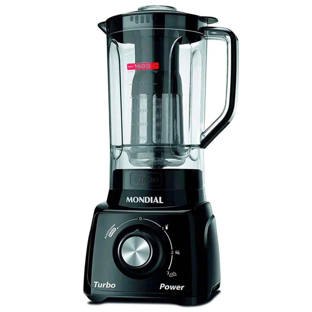 Liquidificador Turbo Power L-99 FB Copo San Cristal 3 Velocidades Mondial