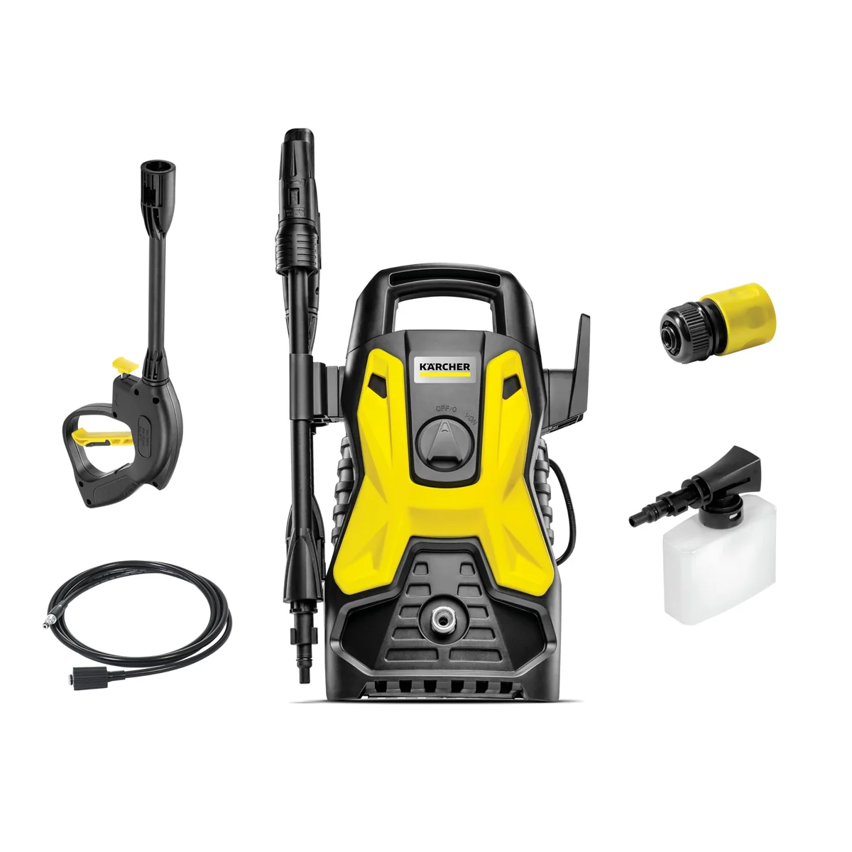 Lavadora de Alta pressão Kärcher 1500 PSI/Libras, 127V | Prática Black, 1400W, 300L/h
