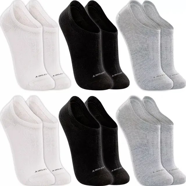 Kit com 6 Pares de Meia Sapatilha Adulto Lupo Sport