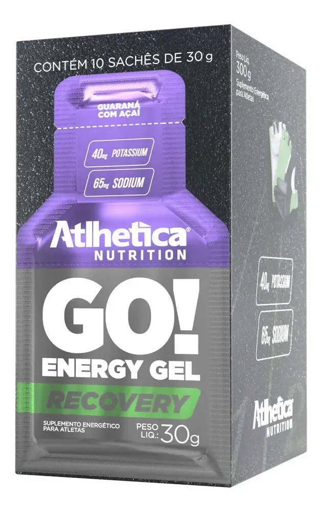 Gel 10 Sachês de 30g Atlhetica Nutrition Guaraná com Açaí