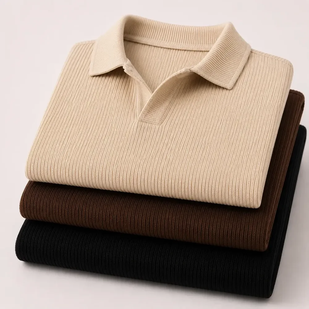 Kit Com 3 Camisa Polo Canelada
