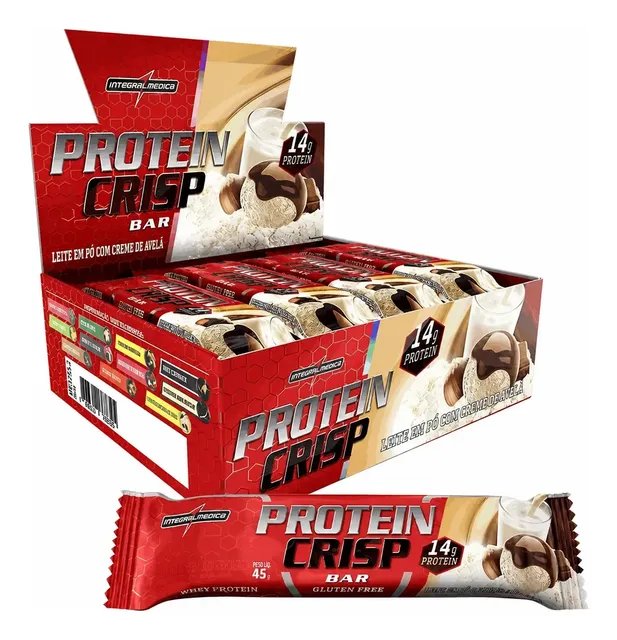✨Barra Protein Crisp Bar Caixa C/ 12 Integralmedica✨️