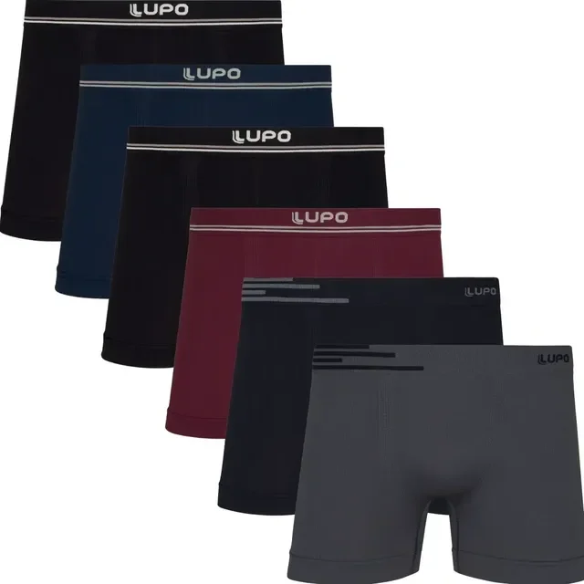 Kit 6 Cuecas Lupo Boxer Box Sem Costura