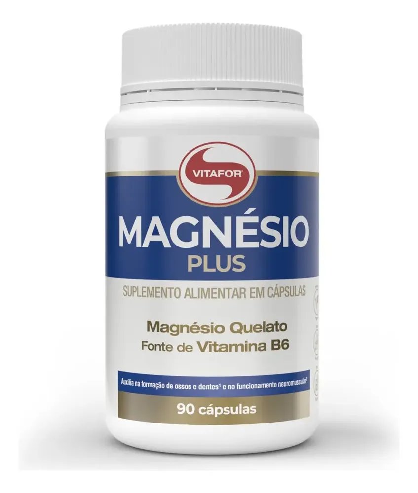 Magnésio Plus 90 Cápsulas Vitafor Sem Sabor