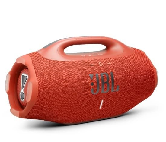 BOOMBOX 4 🔈 JBL, Caixa de Som, Boombox 4, Bluetooth, Som Pro, AI Sound Boost, Graves Personalizáveis, Bateria de até 34H, IP68, Áudio Lossless Laranja