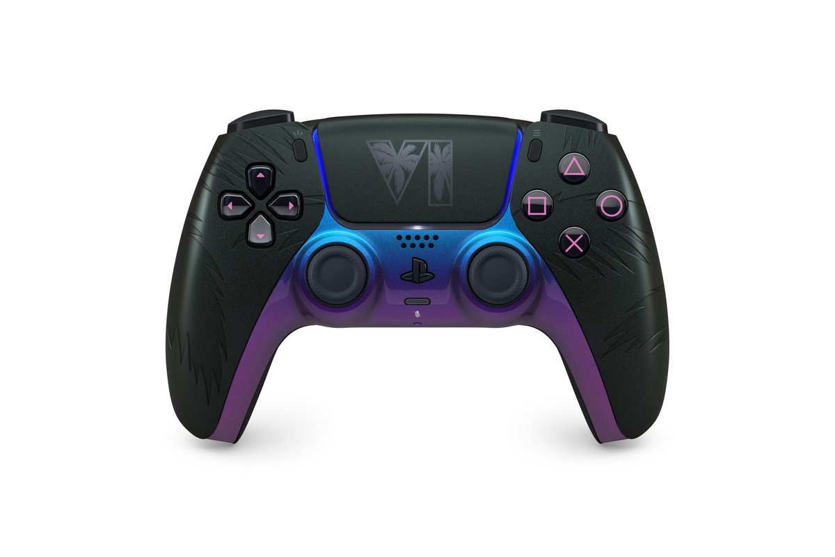 Controle sem fio DualSense® preto – Edição limitada do Grand Theft Auto VI