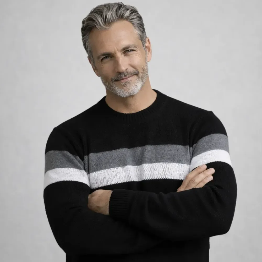 ⚫️ Suéter De Frio Moda Masculina De Inverno Camisa De Lã Tricô
