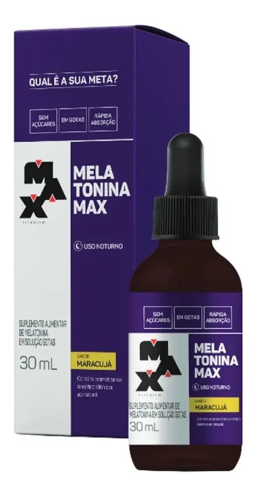 Melatonina 30ml Max Titanium Sabor Maracujá