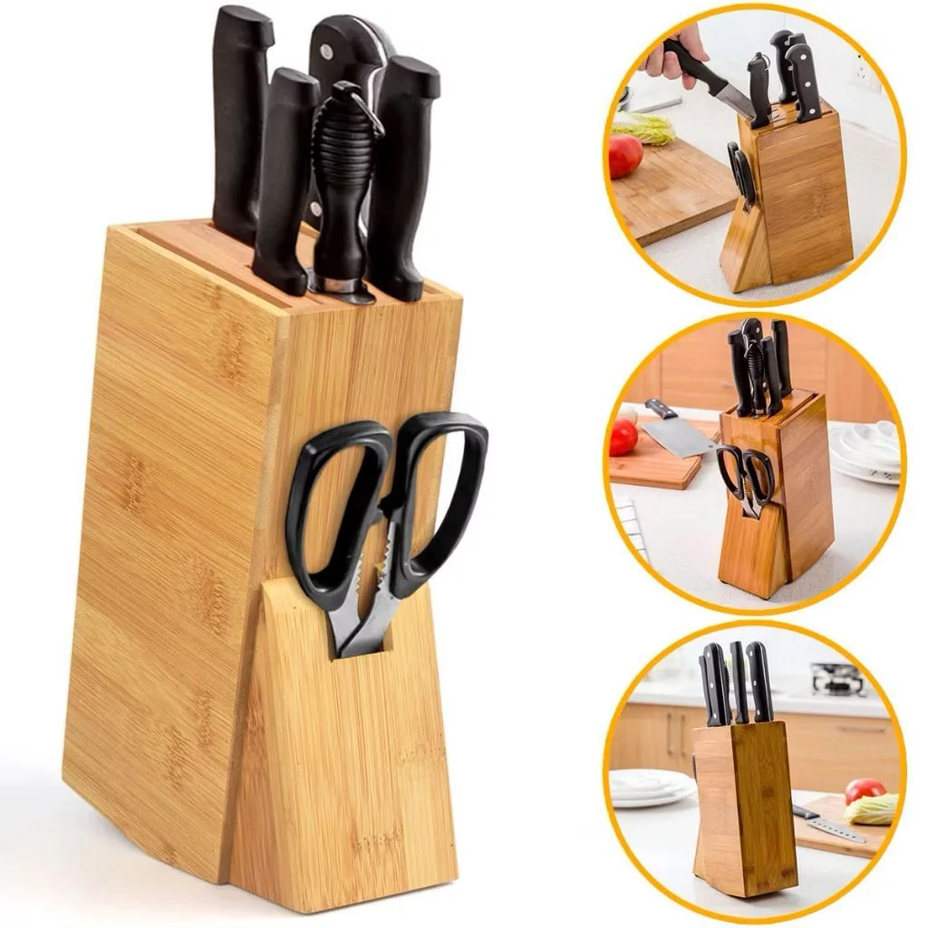 ✨Porta Facas Bambu 7 Espaços