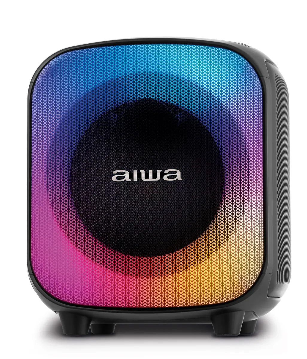 🛒Caixa de Som PartyBox AIWA PB-07 Bluetooth 8H RGB USB TWS Preto