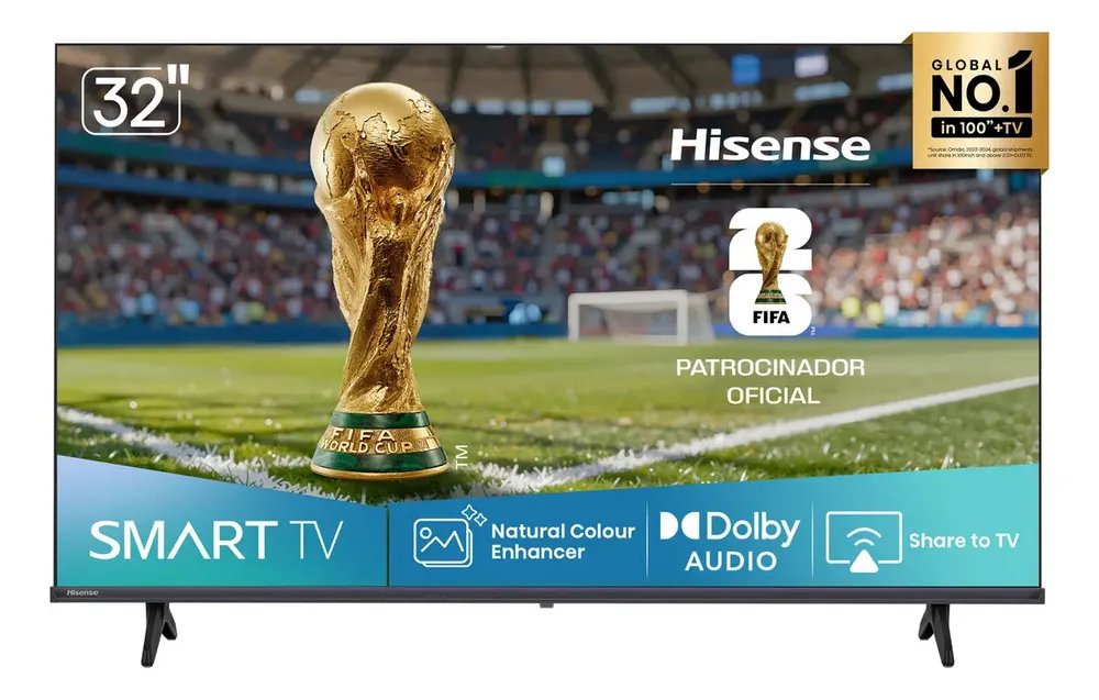 Hisense Smart TV HD 32" Polegadas 32A4NV com HDR10, DTS Virtual X