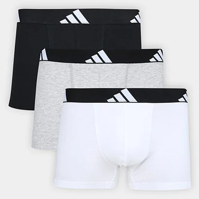 🛒Kit Cueca Boxer Adidas 3 Peças