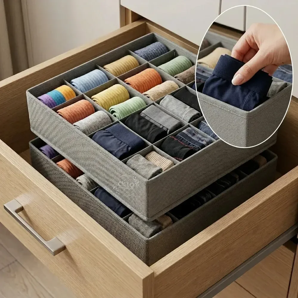 Kit com 2 Organizadores de Gaveta 24 Divisórias
