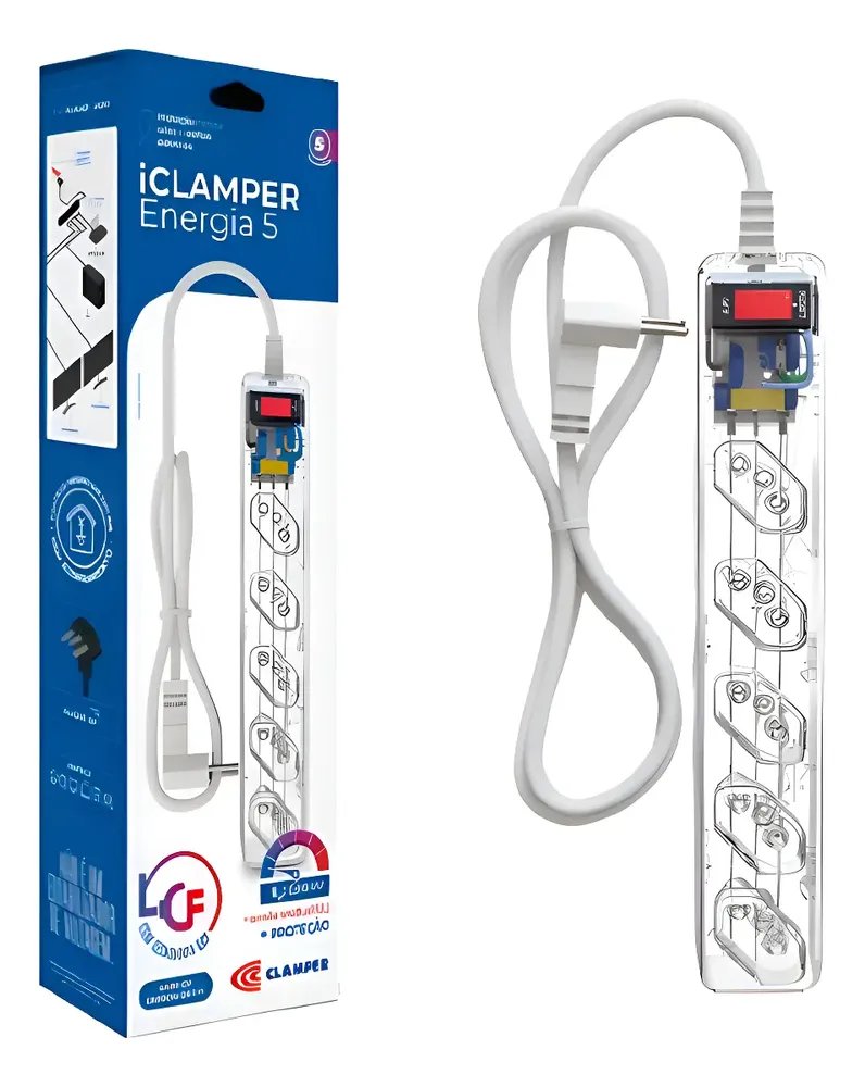 Filtro De Linha Dps Clamper 5 Tomadas 1m Transparente 021516