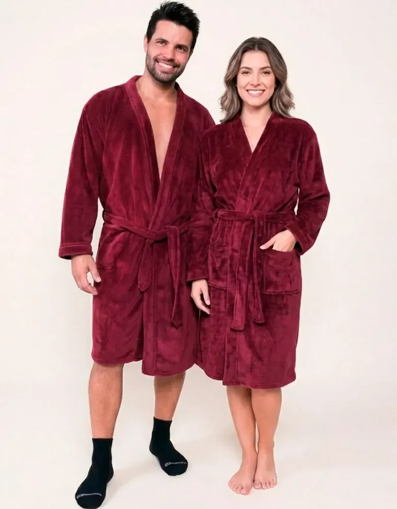 Roupão Premium Benévola Microfibra Antialérgico Inverno Frio