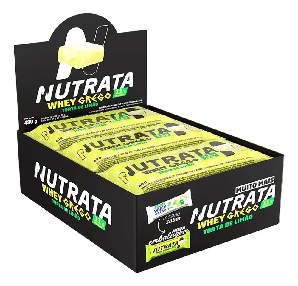 Barra Whey Grego Nutrata (12 unidades)