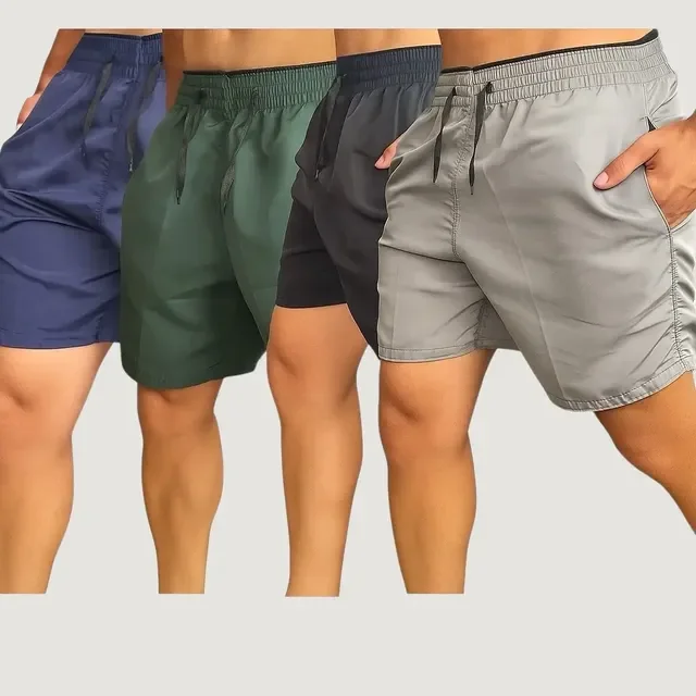 4 Short Tactel Masculino Bermuda Praia Casual Academia