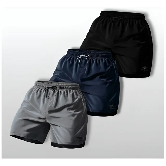 Kit 3 Shorts Bermuda Masculina Tactel