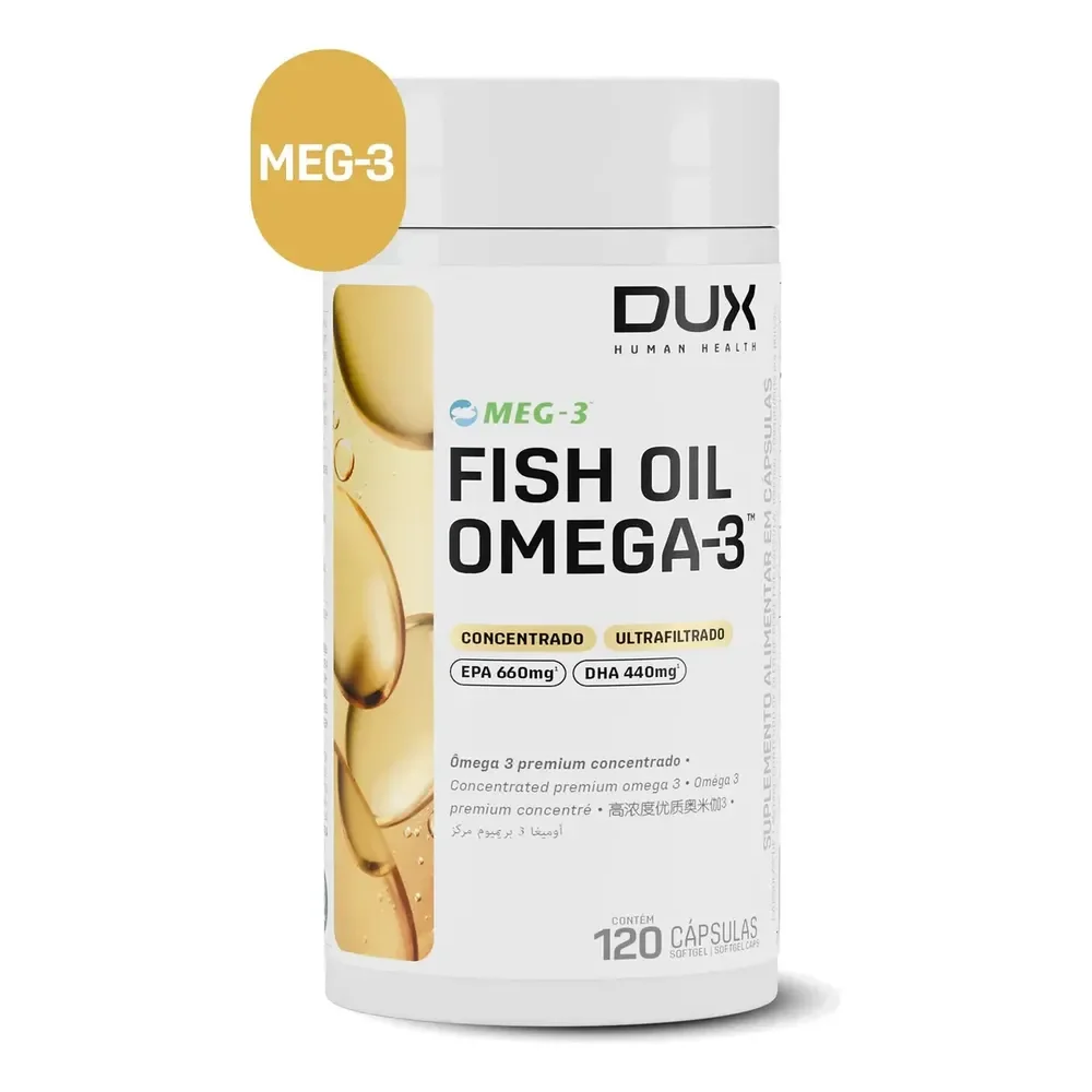 DUX Human Health Fish Oil Ômega-3 EPA DHA 120 Cápsulas