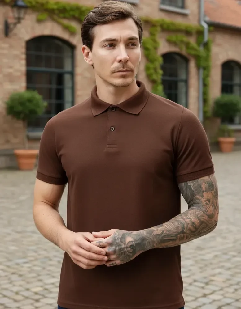 ⚫️ Camisa Polo Piquet Masculina Malha Premium